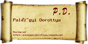 Palágyi Dorottya névjegykártya