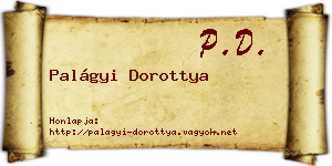Palágyi Dorottya névjegykártya